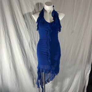 Blue Halter Dress